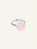 BOUTON Large Ring mit Pink Chalcedon