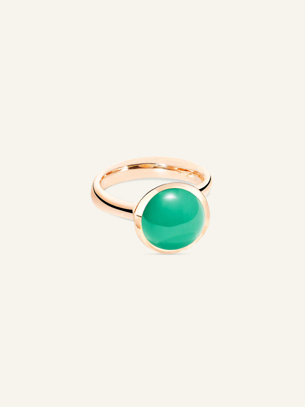 R-BOU-l-Chry-rg | BOUTON Large Ring with Chrysoprase