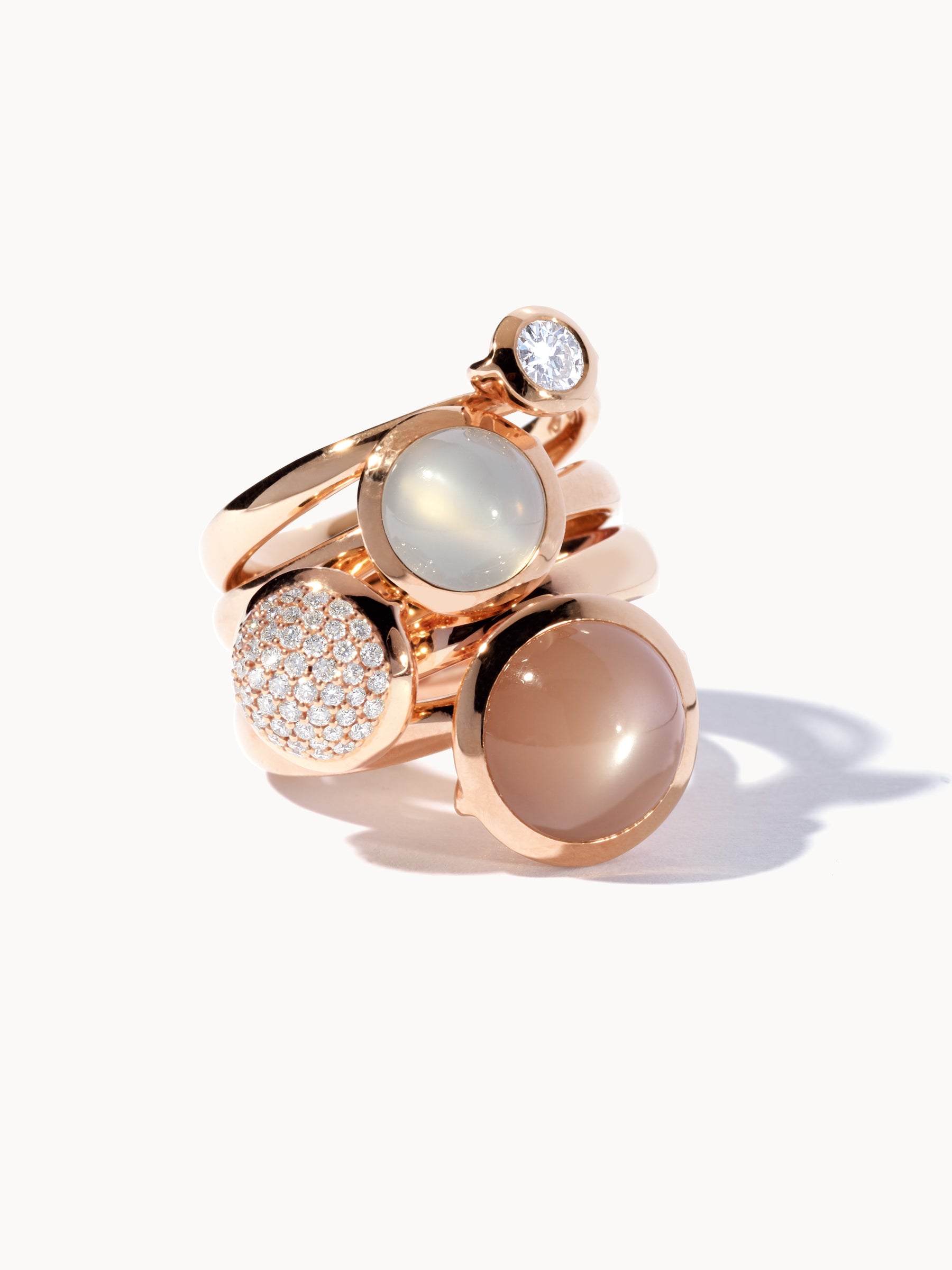 BOUTON Large Ring mit Braunem Mondstein