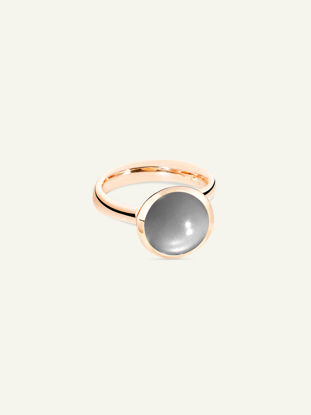 Ring BOUTON large Moonstone grey grauer Mondstein