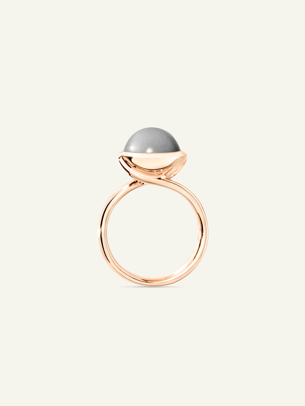 Ring BOUTON large Moonstone grey grauer Mondstein