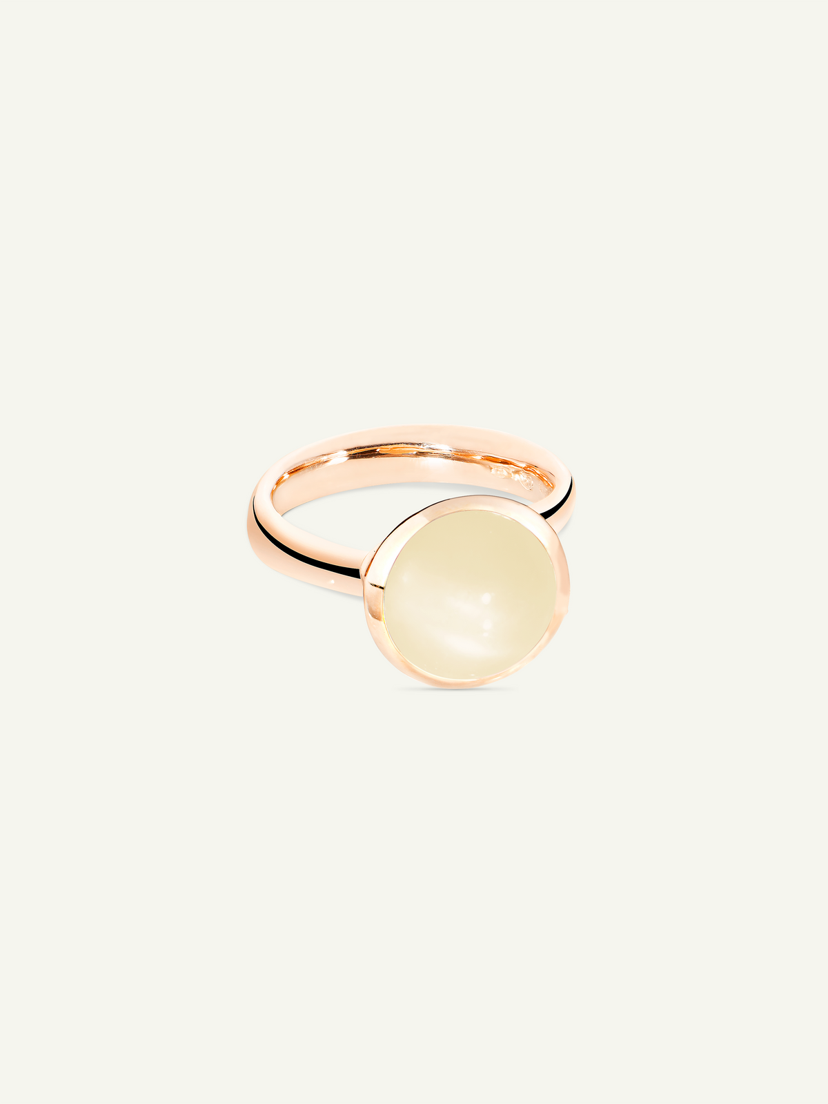 R-BOU-l-MoSa-rg | Ring BOUTON large Moonstone sand/white