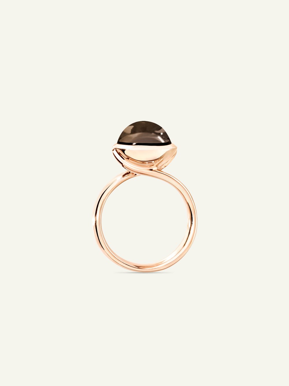 Ring BOUTON large Smoky Quartz Rauchquarz