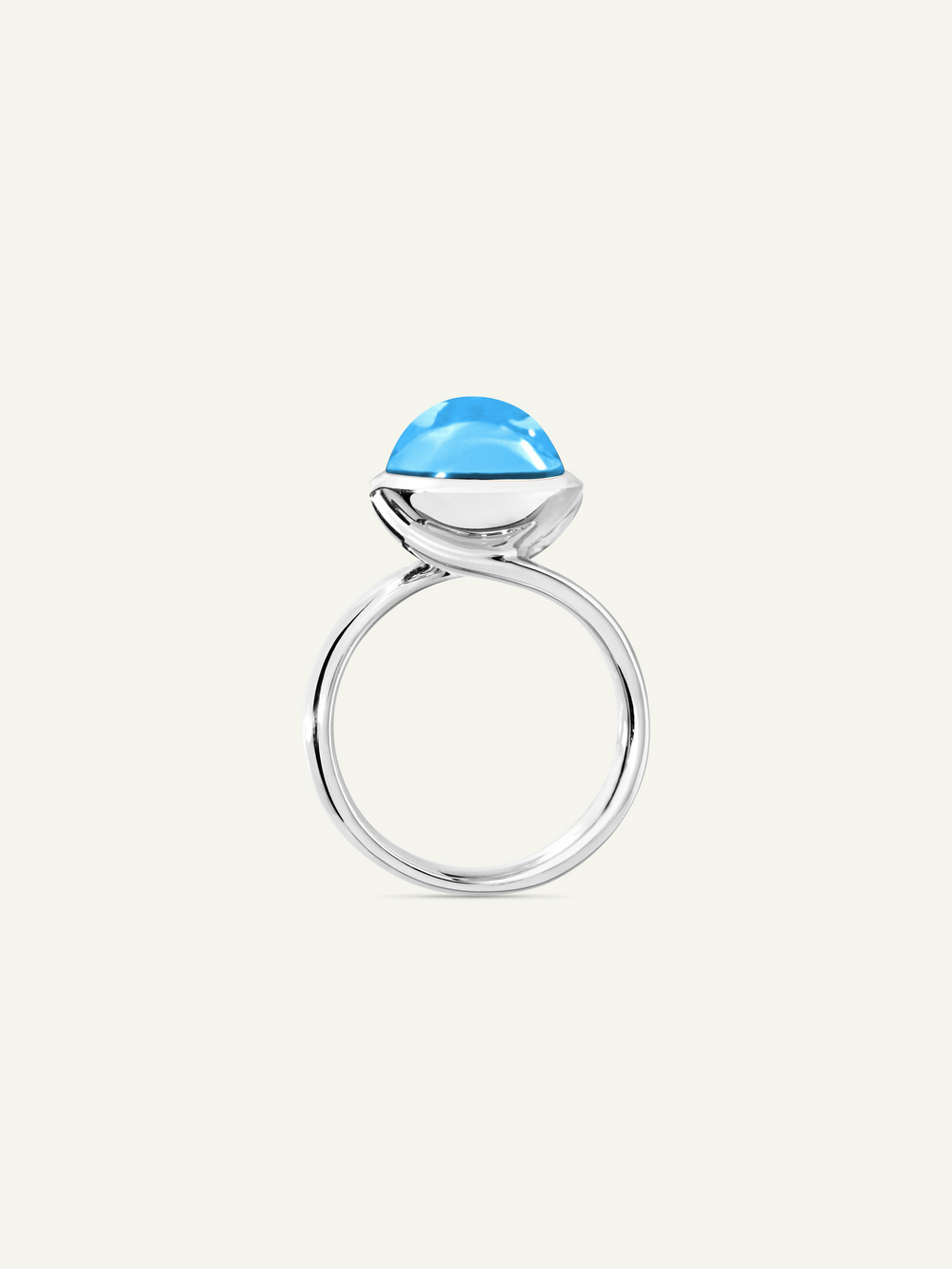 Ring BOUTON large Swiss Topaz Swiss Topas