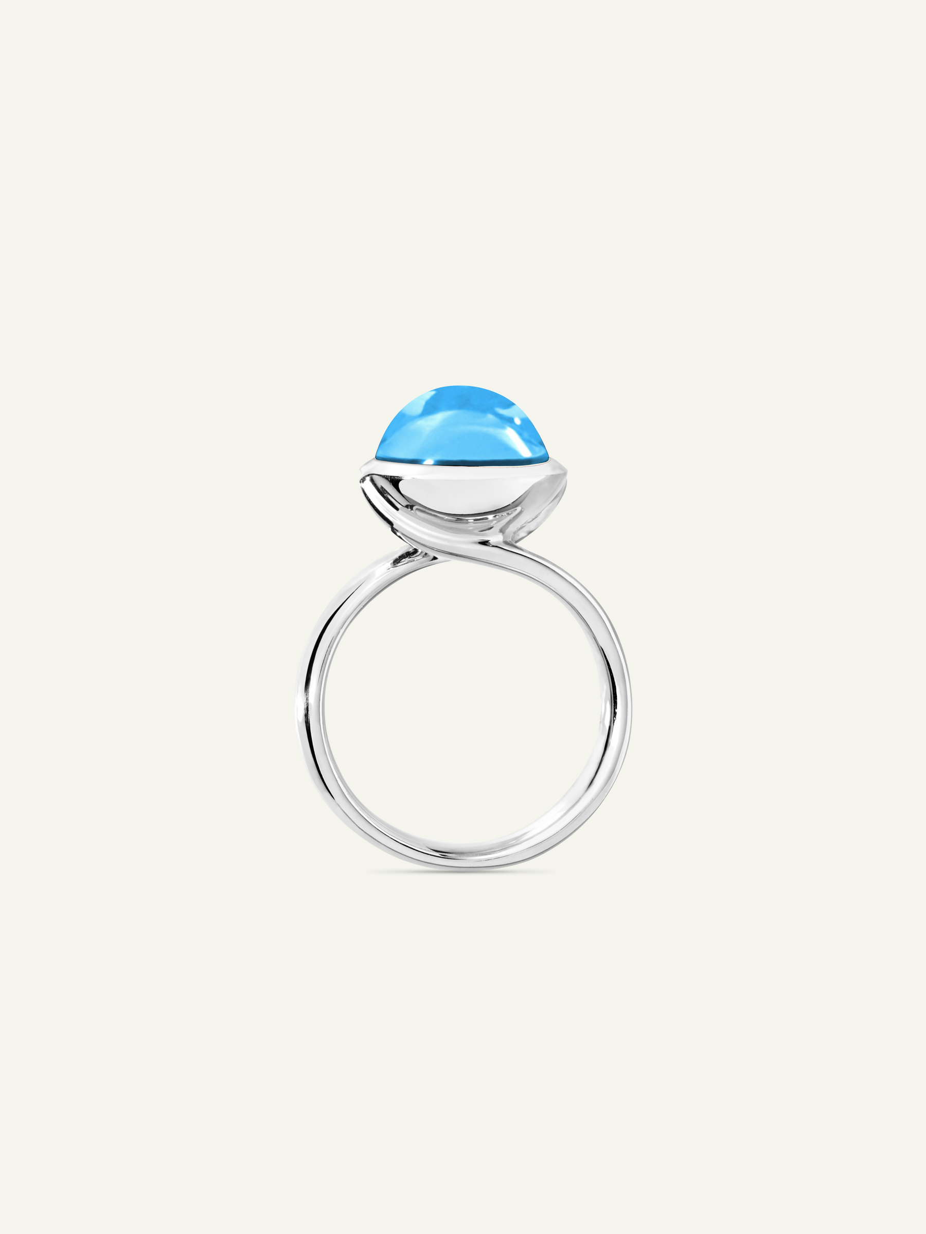Ring BOUTON large Swiss Topaz Swiss Topas