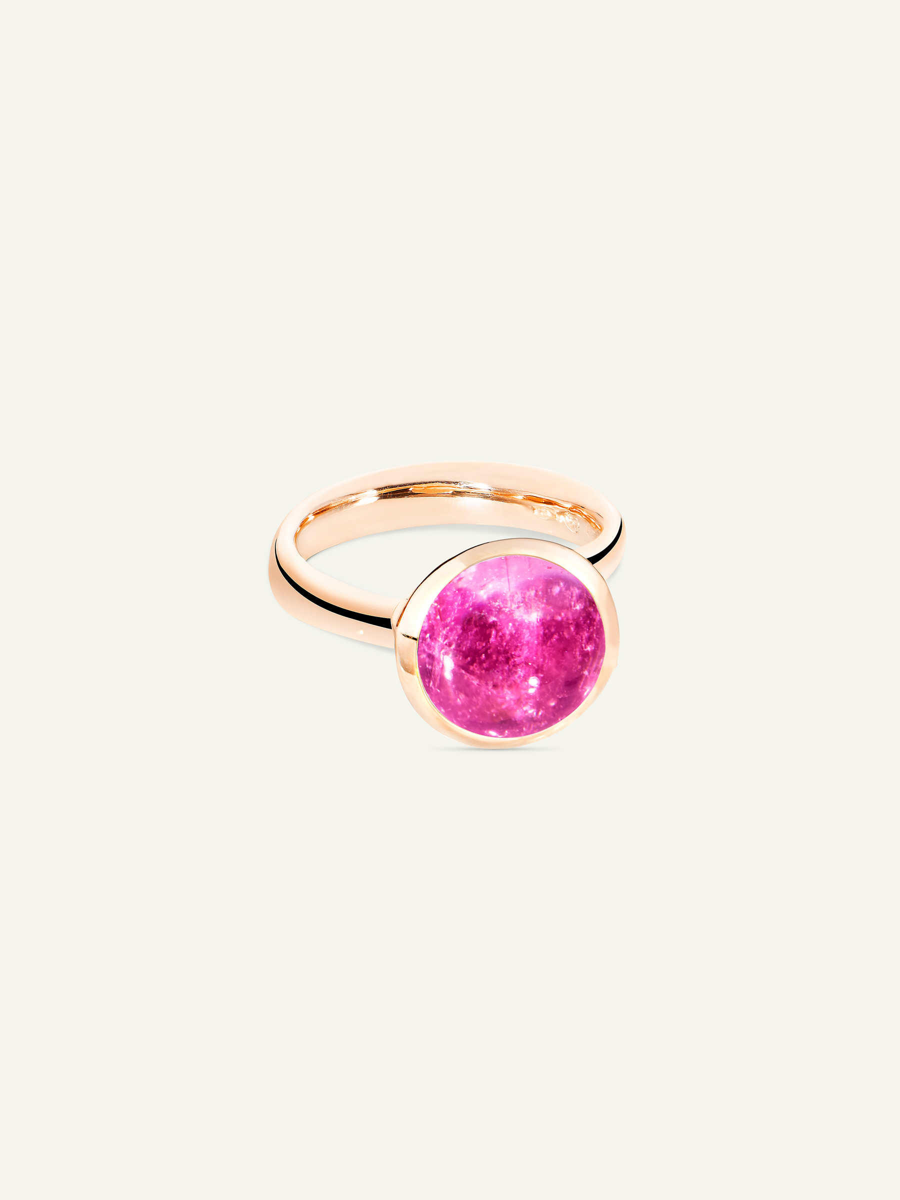 R-BOU-l-TuRo-rg | BOUTON Large Ring with Rose Tourmaline
