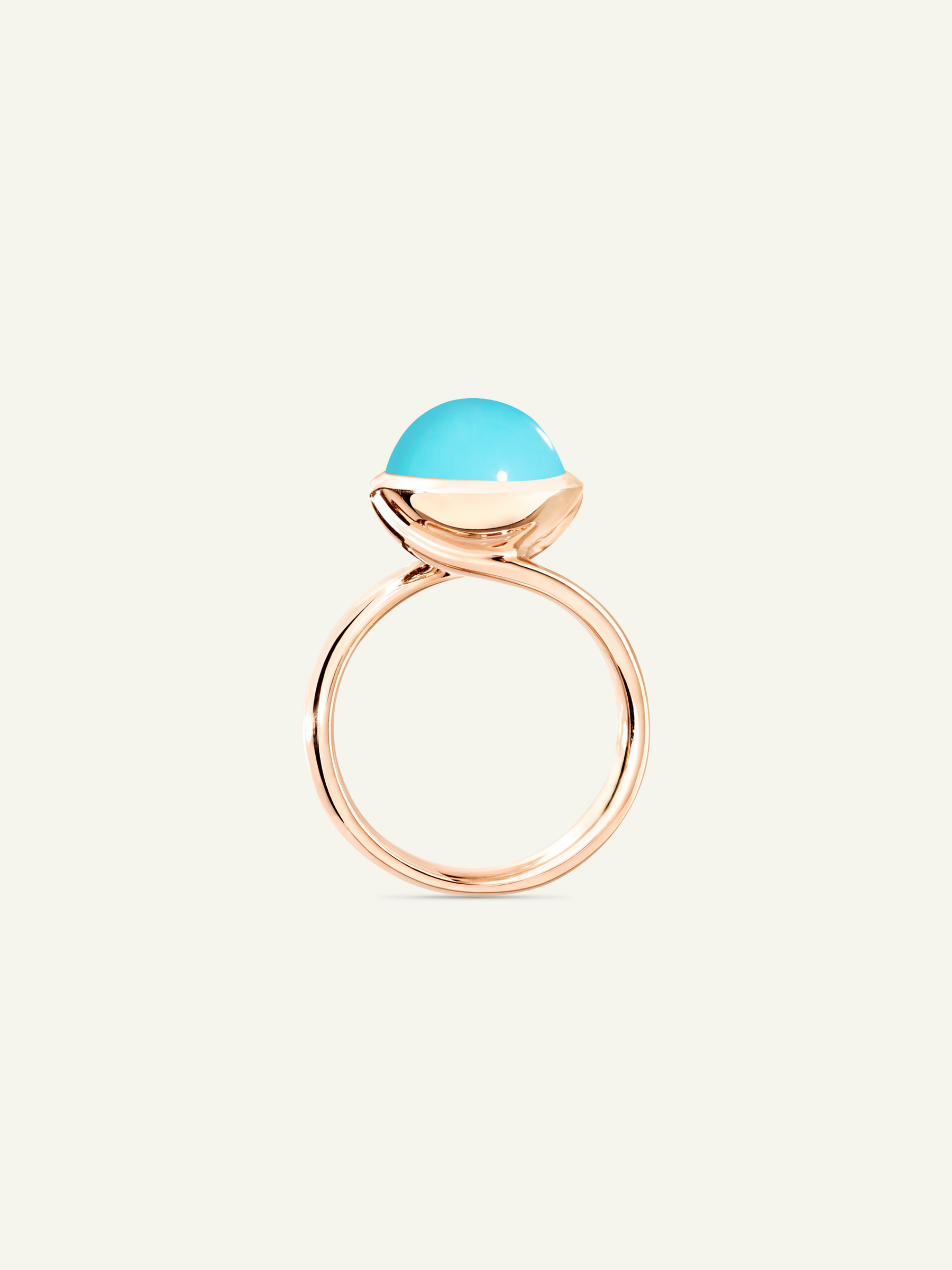 BOUTON Large Ring mit Türkis