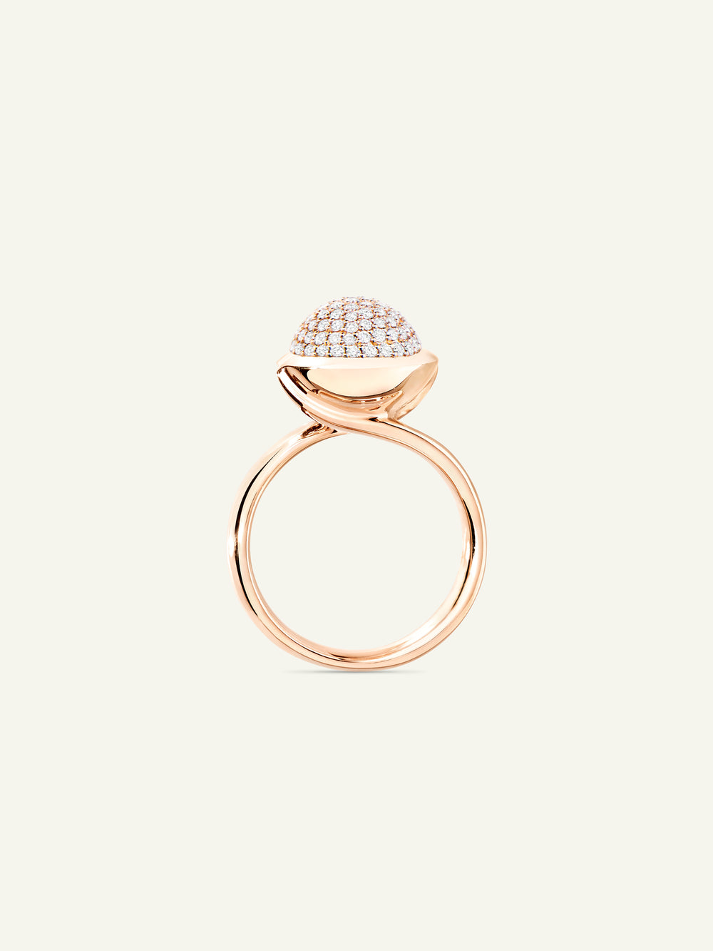 BOUTON Large Ring mit Diamant Pavé