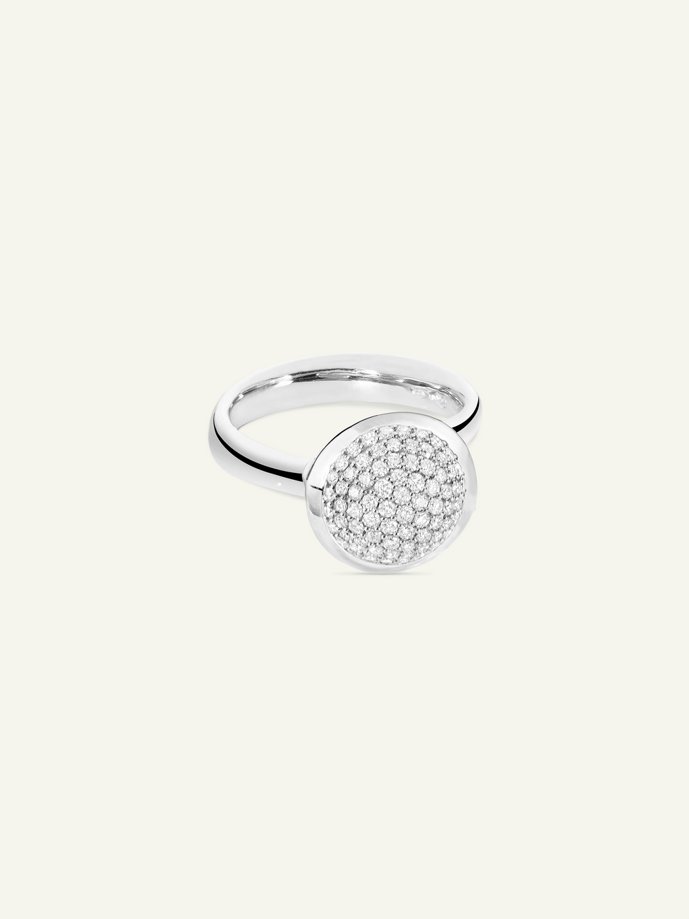 Ring BOUTON large Diamond Pavé 18K Weißgold