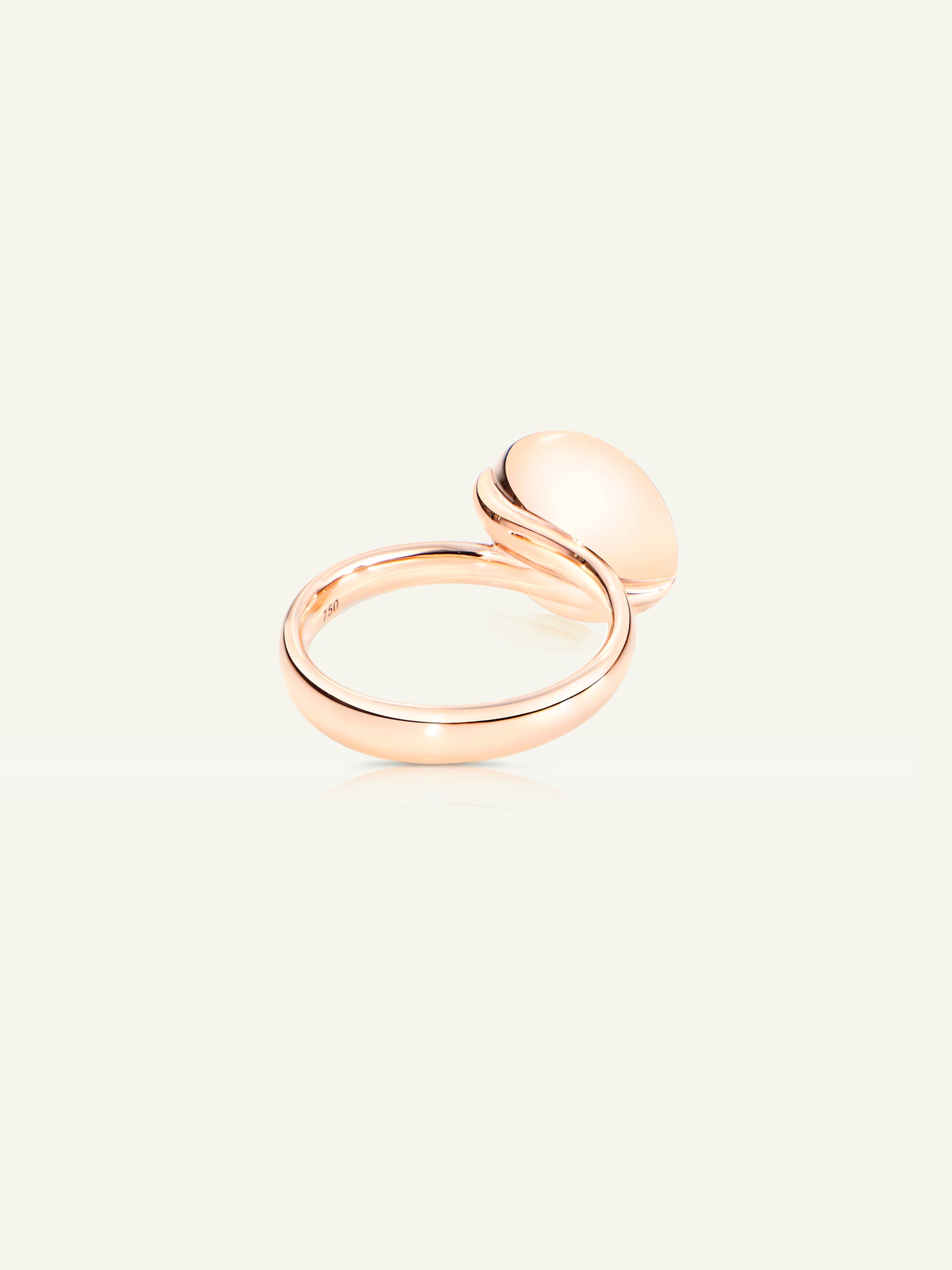 BOUTON Large Ring mit Champagne Diamant Pavé
