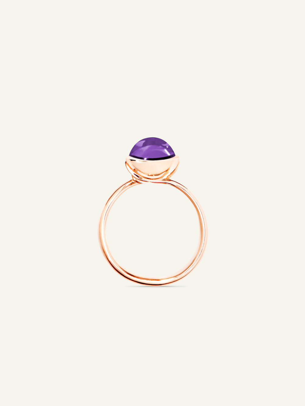 Ring BOUTON small Amethyst Amethyst