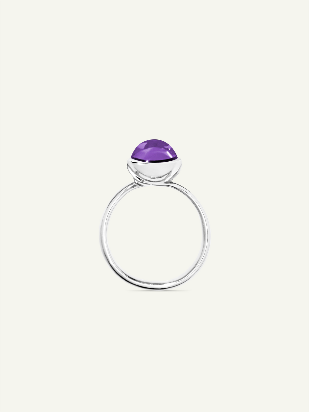 Ring BOUTON small Amethyst Amethyst