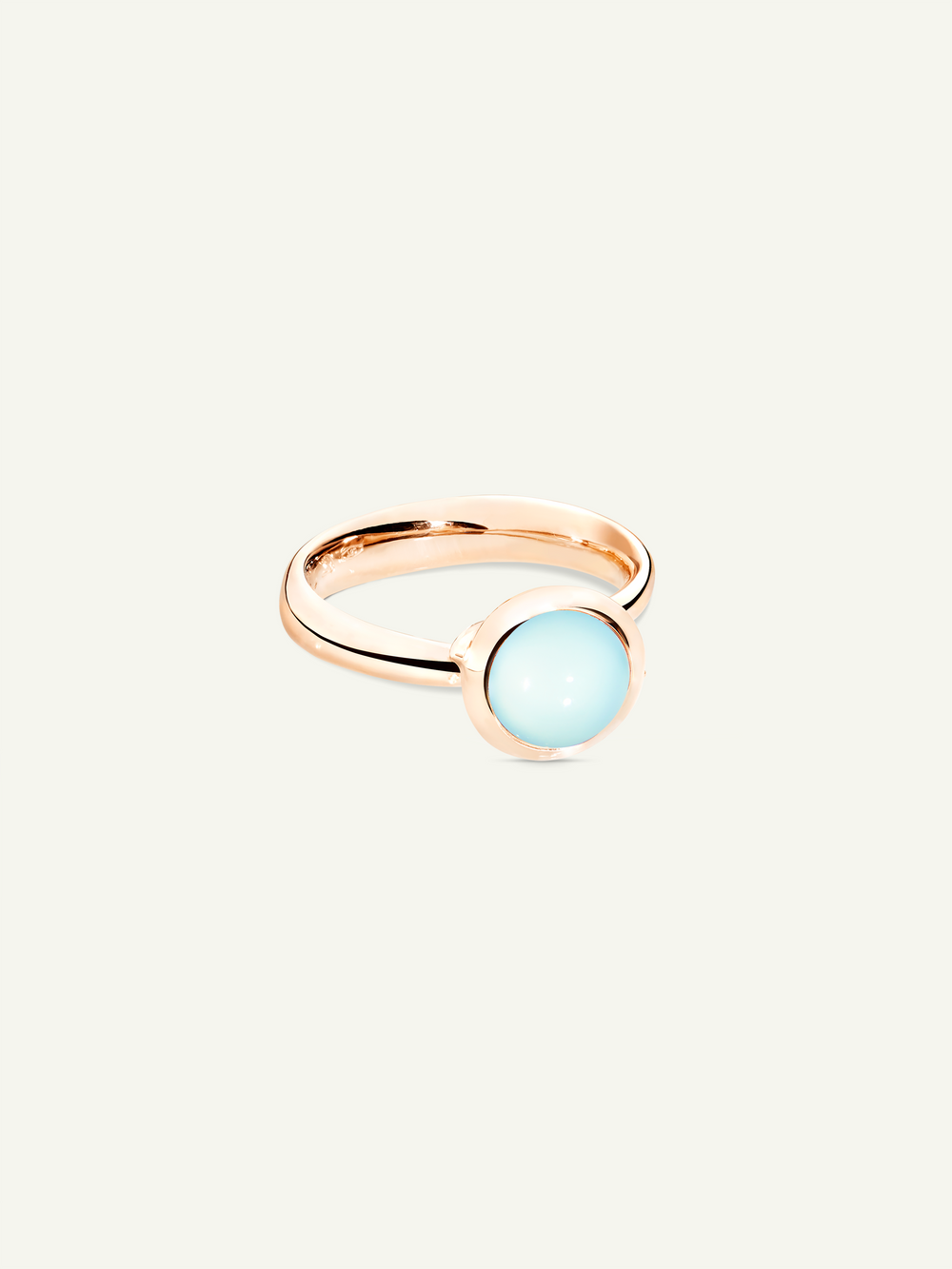 Ring BOUTON small Aqua Chalcedony Aqua Chalcedon