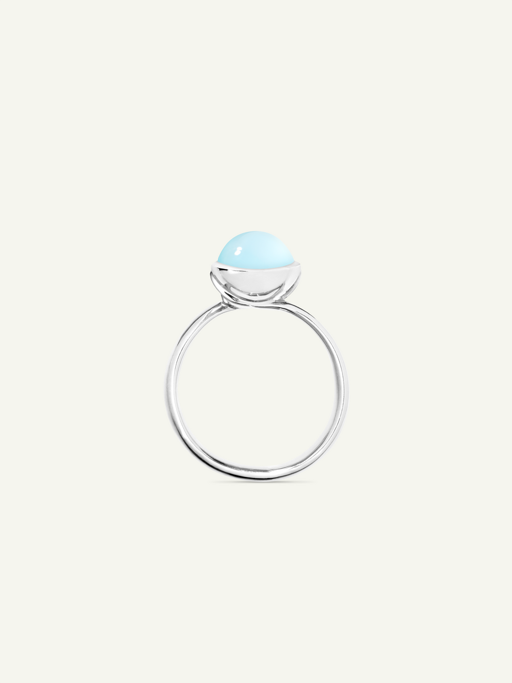 Ring BOUTON small Aqua Chalcedony Aqua Chalcedon