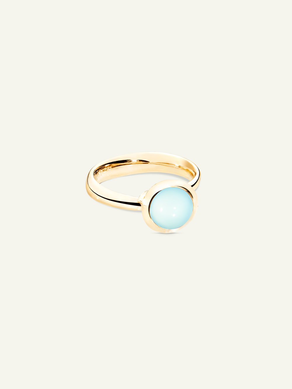 Ring BOUTON small Aqua Chalcedony