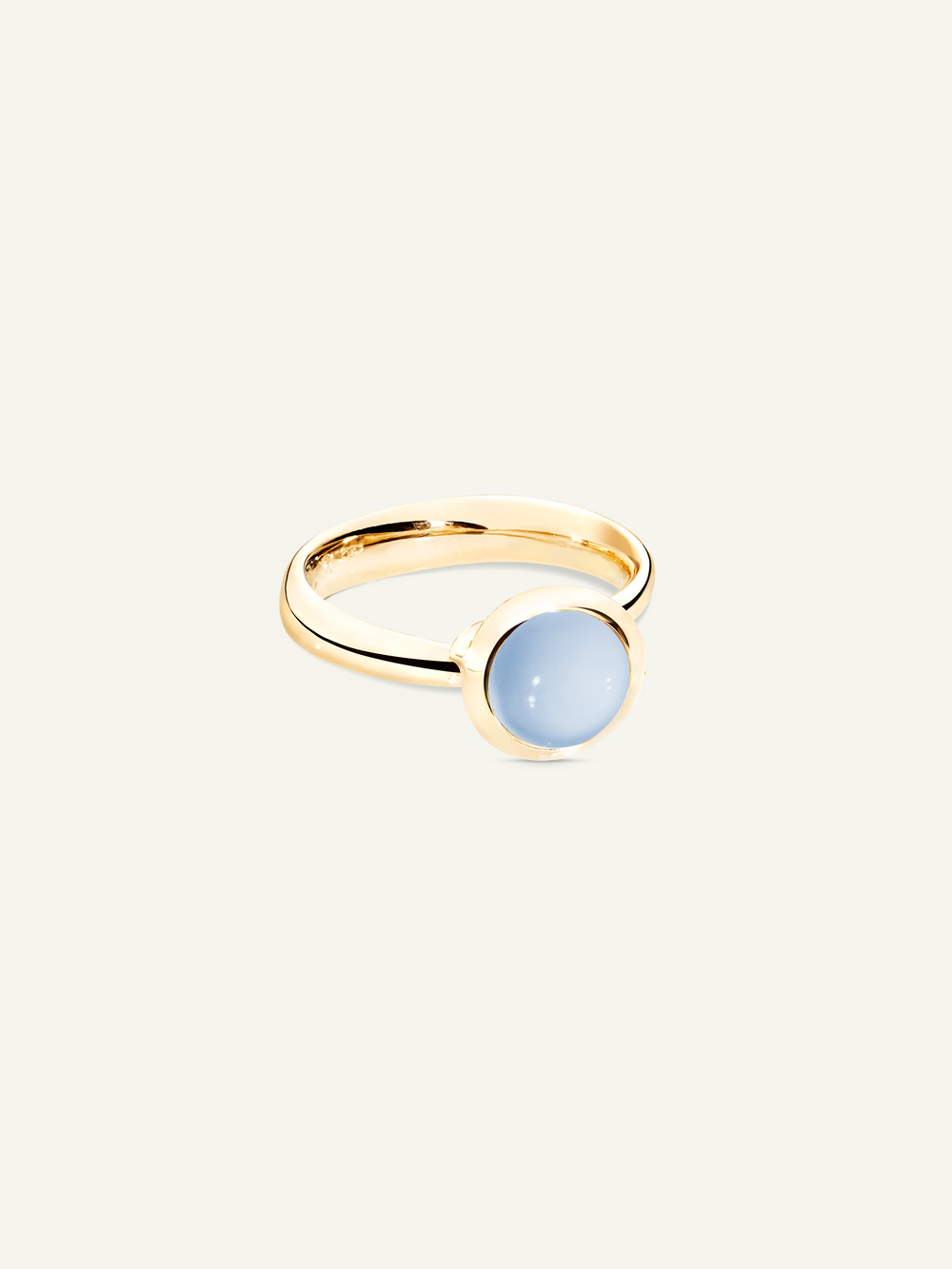 Ring BOUTON small Chalcedony blue