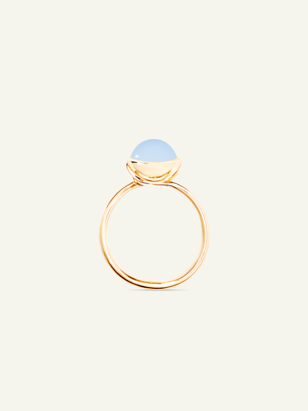 Ring BOUTON small Chalcedony blue