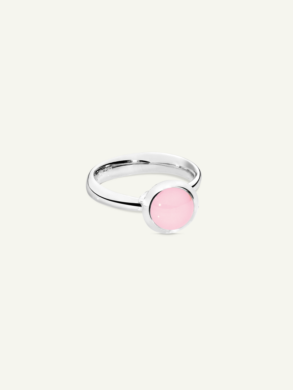 Ring BOUTON small Chalcedony pink