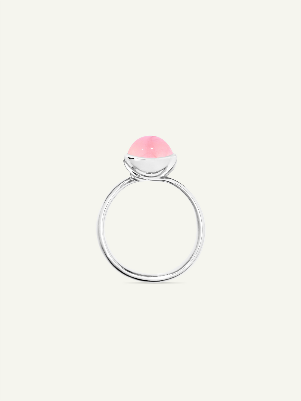 Ring BOUTON small Chalcedony pink