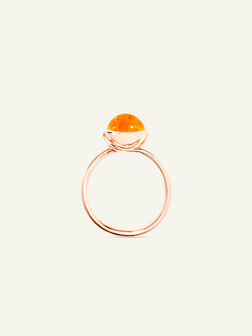 Ring BOUTON small Mandarin Garnet Mandarin Granat