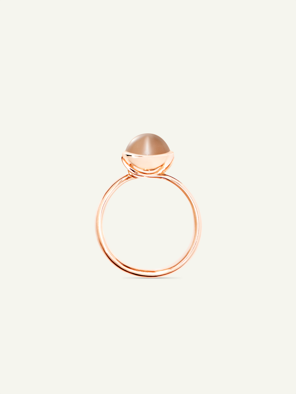 Ring BOUTON small Moonstone brown brown Moonstone
