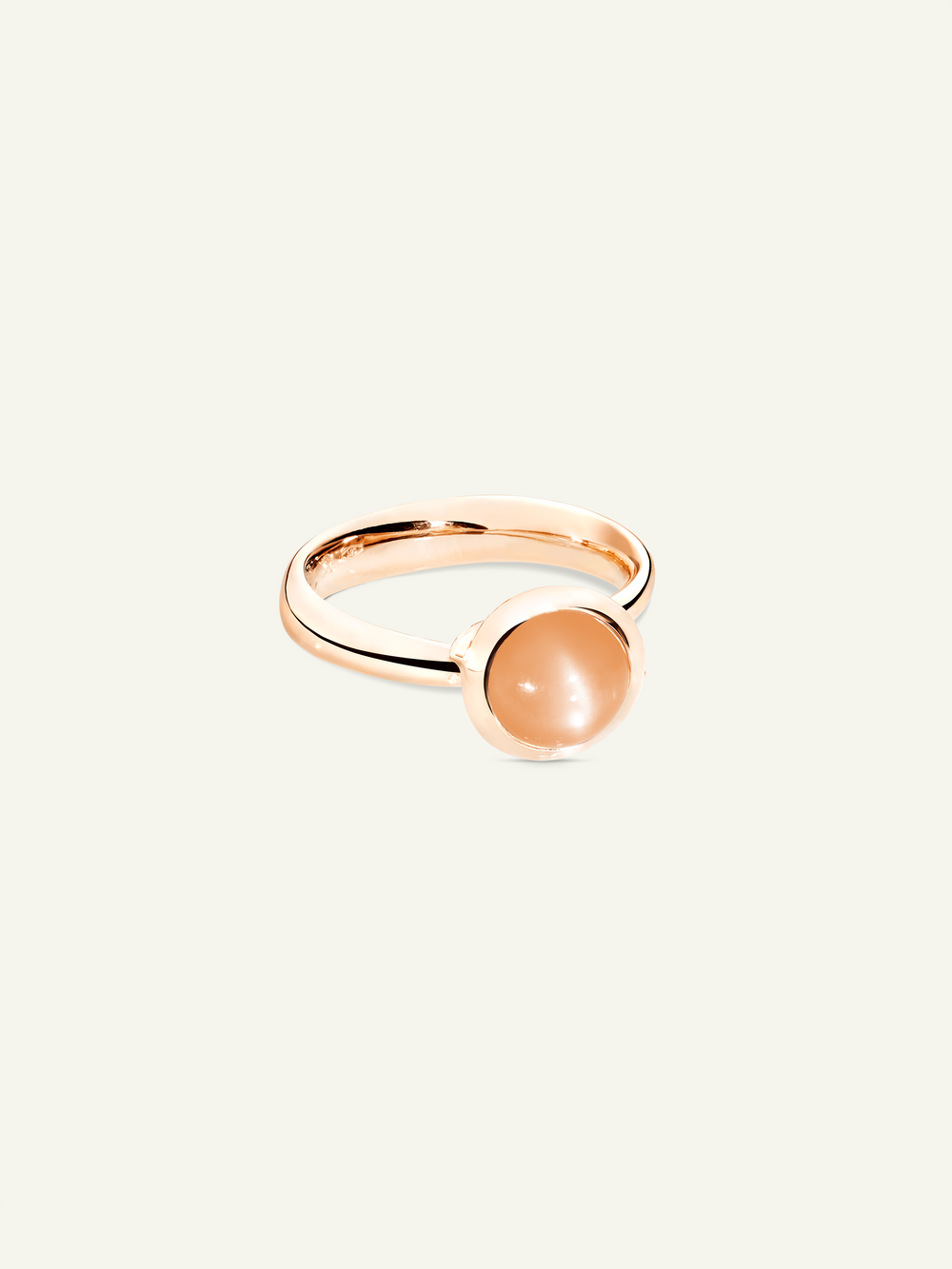 Ring BOUTON small Moonstone orange oranger Mondstein