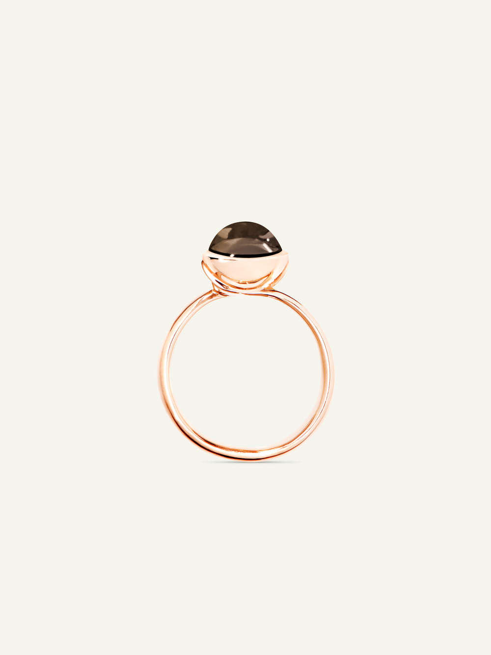 Ring BOUTON small Smoky Quartz Rauchquarz