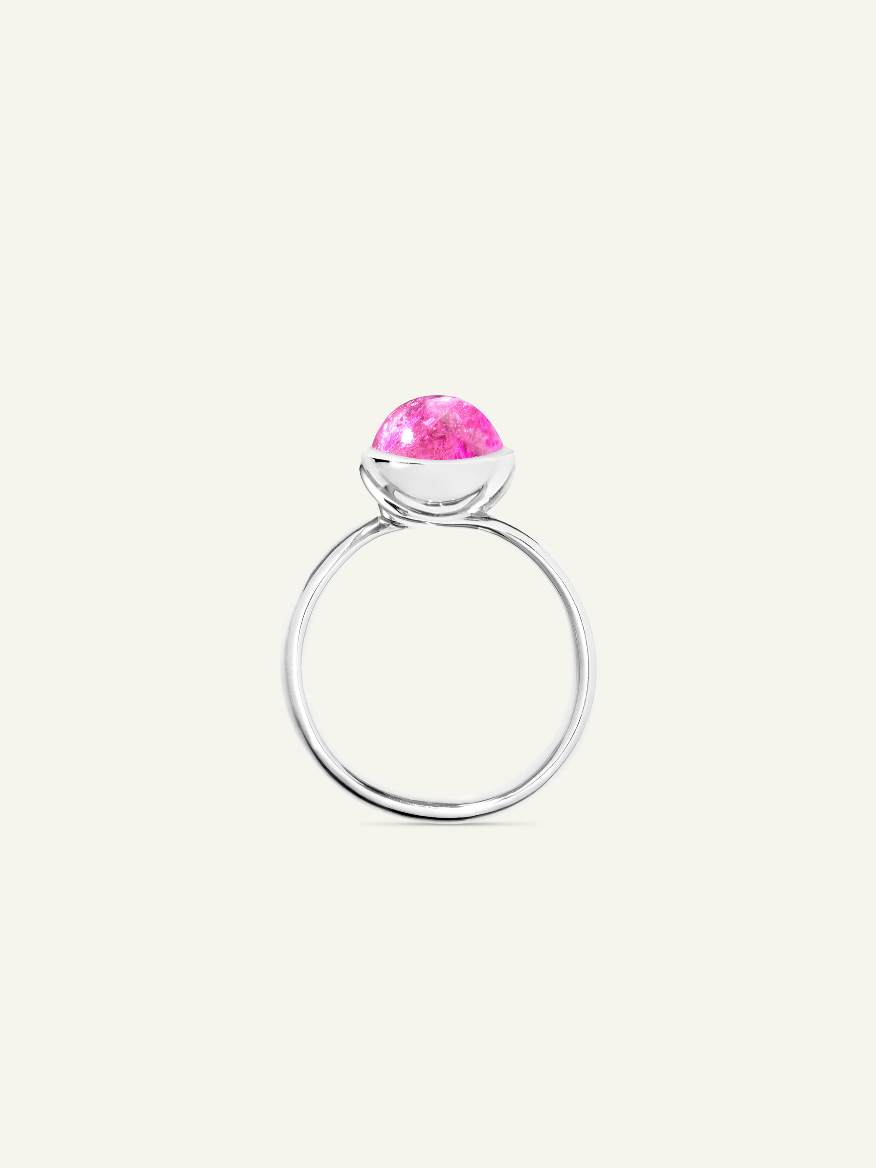Ring BOUTON small Tourmaline rose rose Tourmaline
