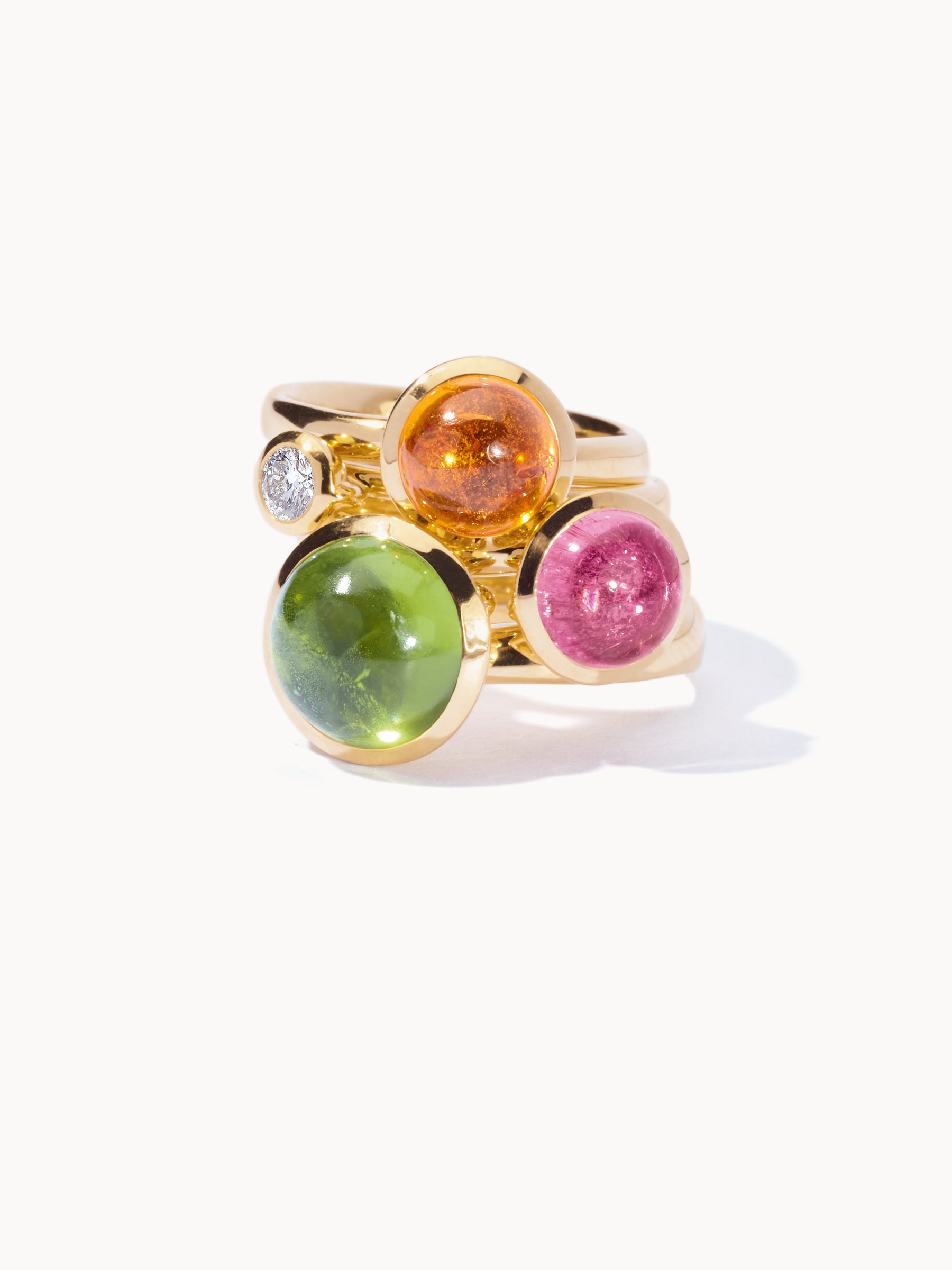 Ring BOUTON small Tourmaline rose rosa Turmalin