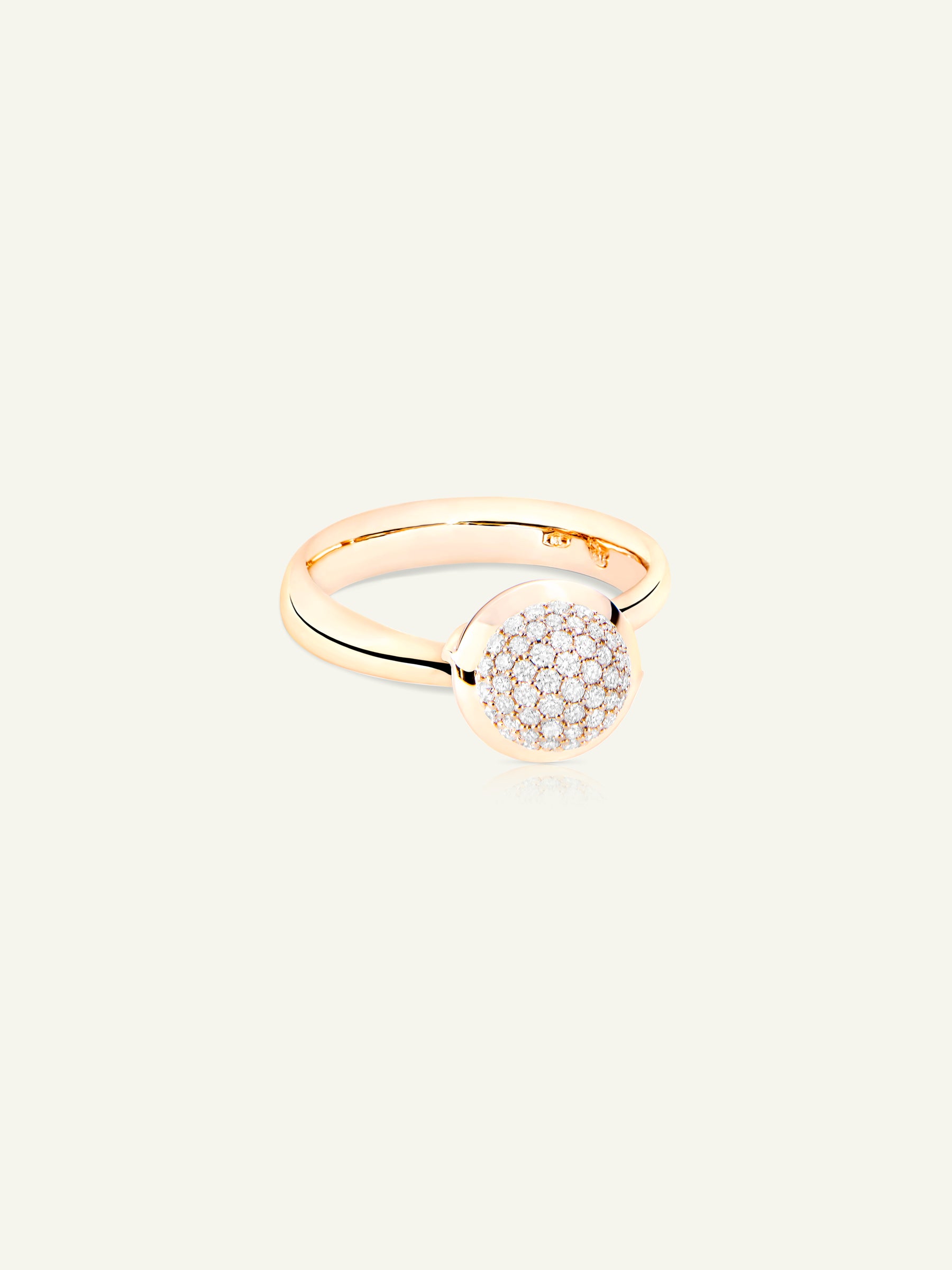 BOUTON Small Ring with Diamond Pavé