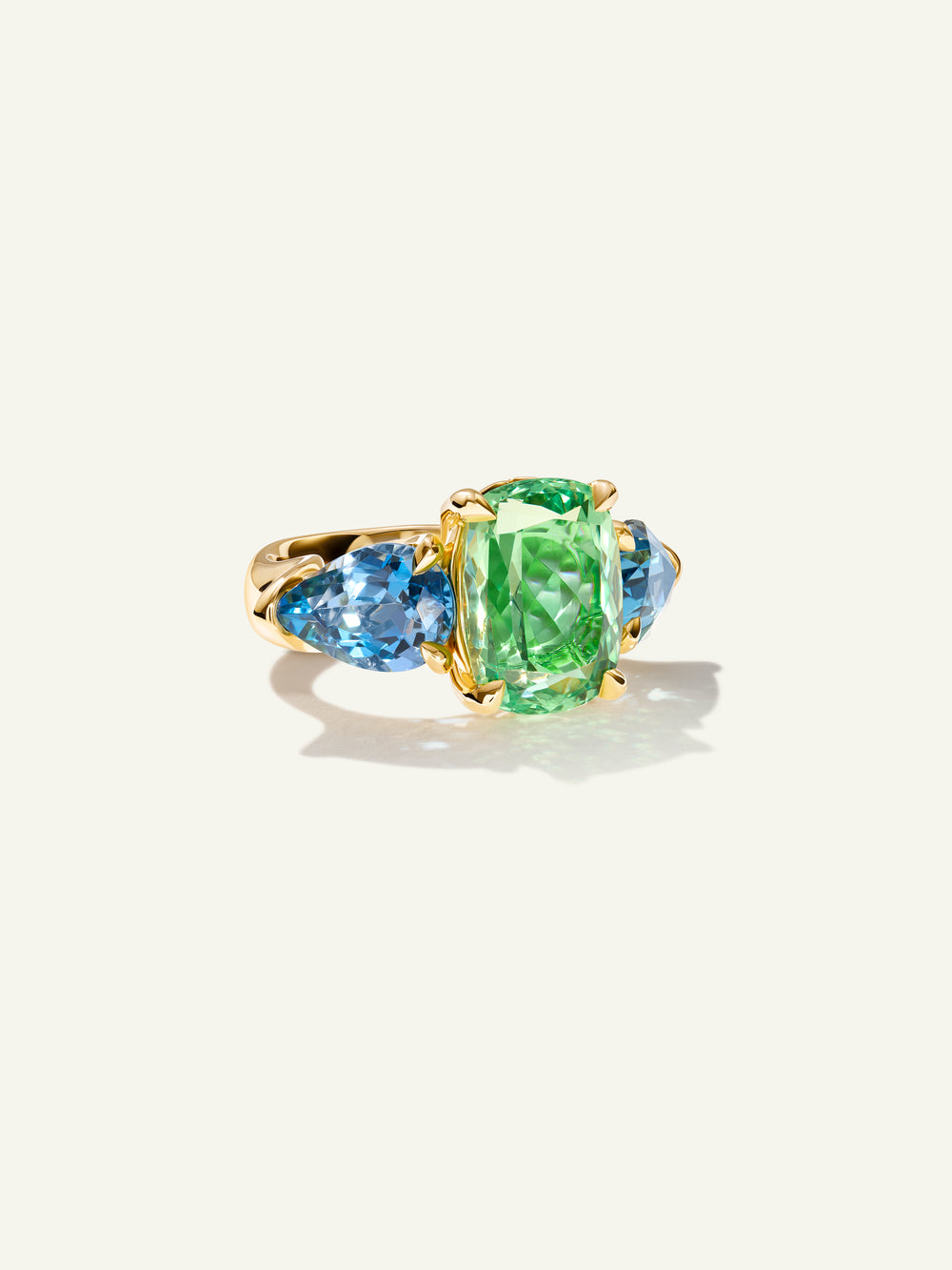 R-GL-Gro10-Aqua-yg | Ring GLAMOUR Grossular Garnet