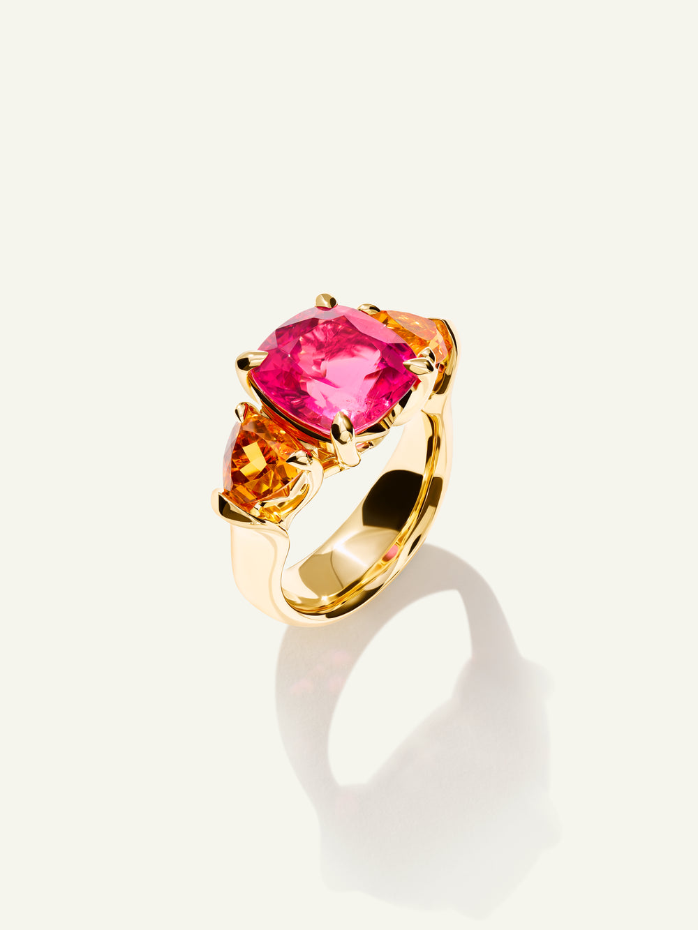 GLAMOUR Ring mit Rubellit und Mandarin Granat