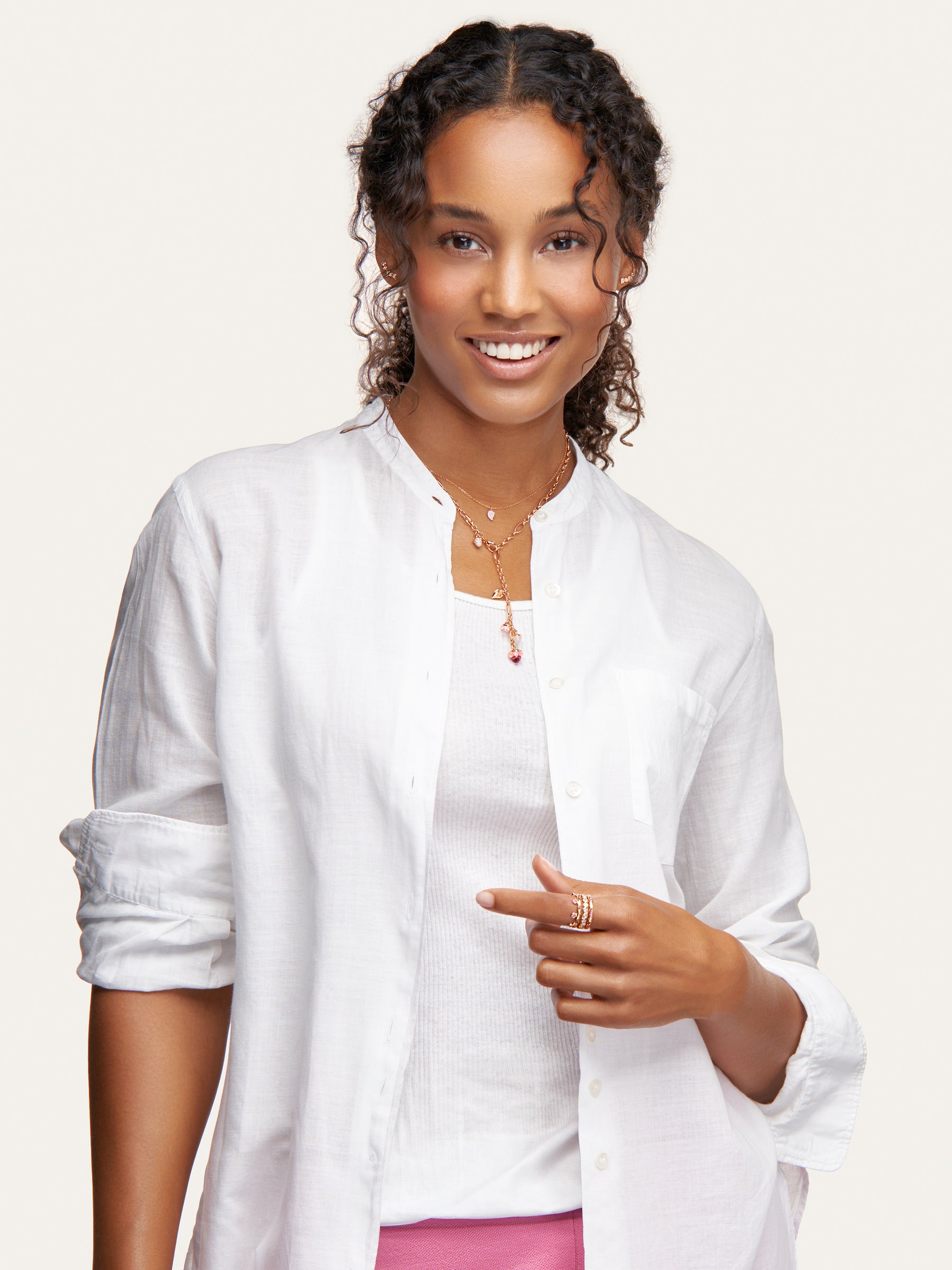 GYPSY Band Ring in 'Blush' Pavé