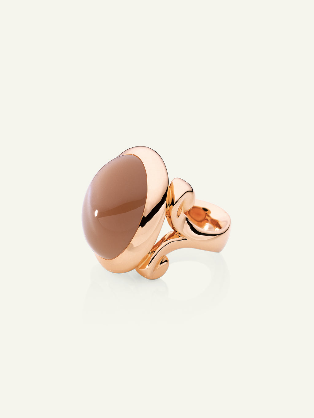 HIPPIE GLAM Small Ring Brauner Mondstein