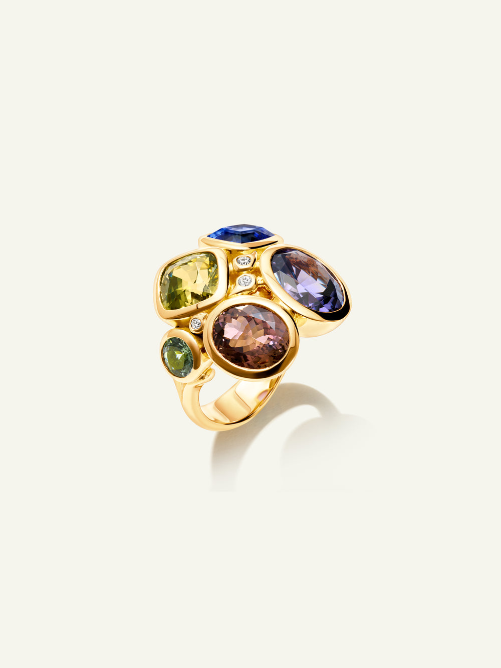 JULIA Ring mit Fancy Tansaniten