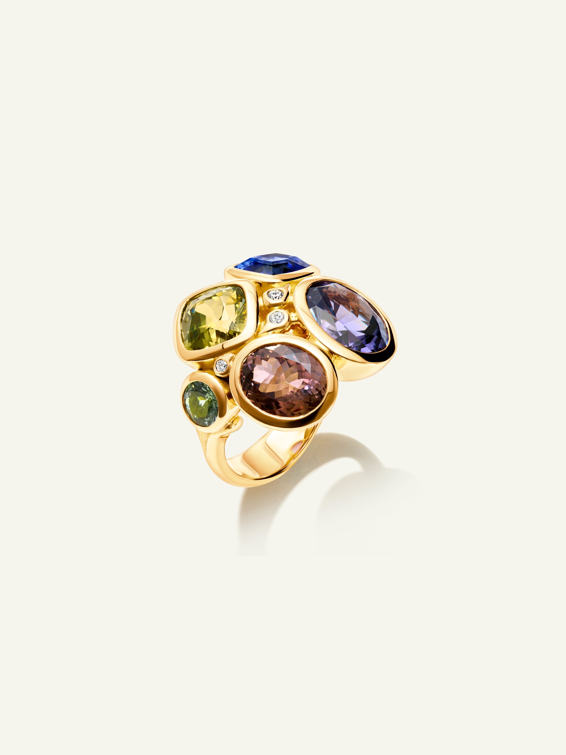 JULIA Ring mit Fancy Tansaniten