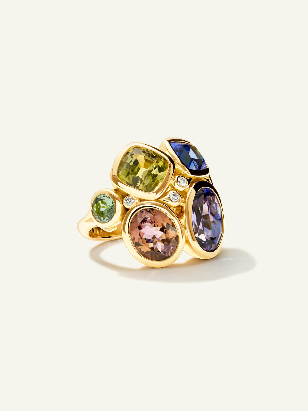 JULIA Ring mit Fancy Tansaniten