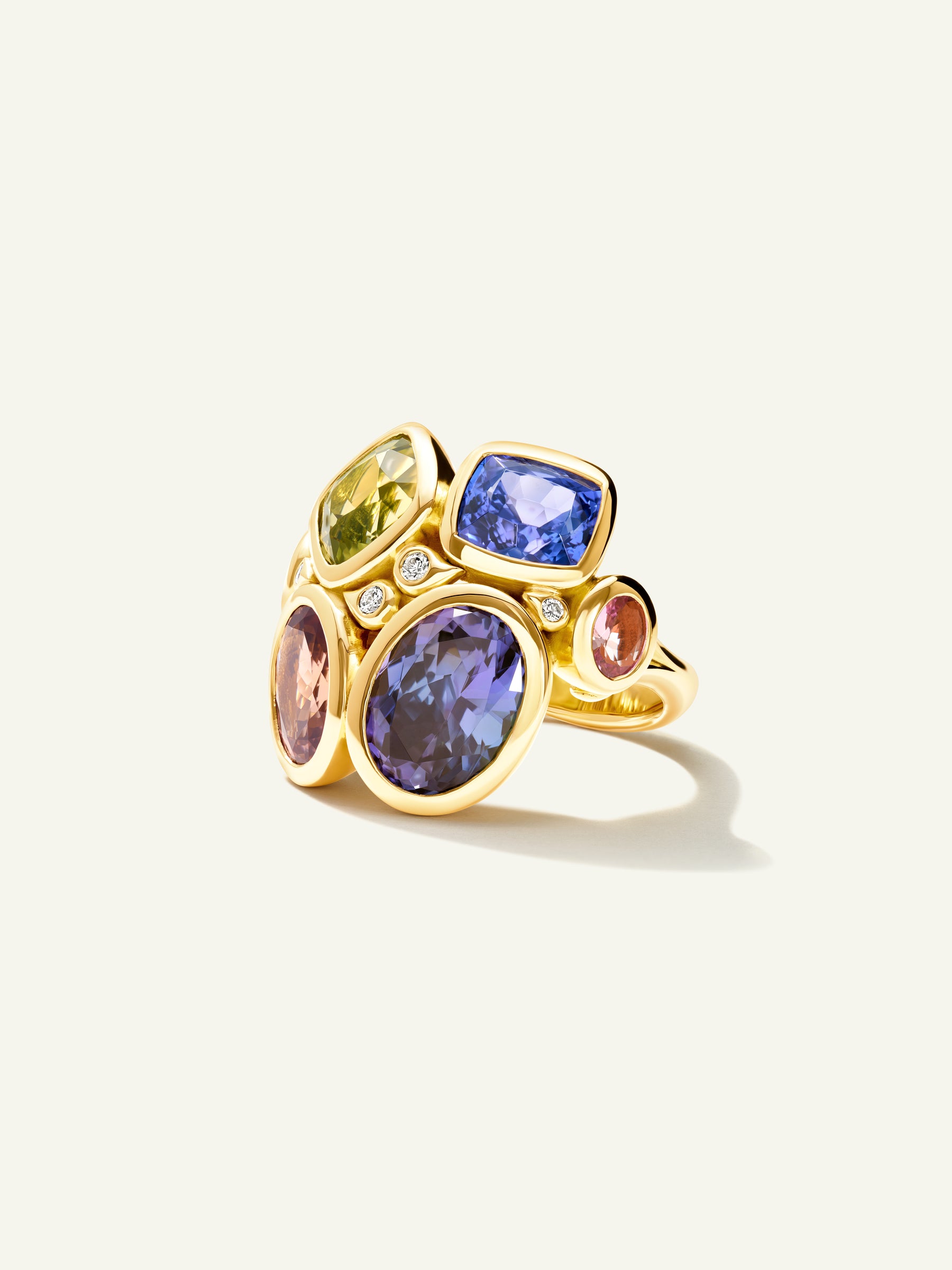 JULIA Ring mit Fancy Tansaniten