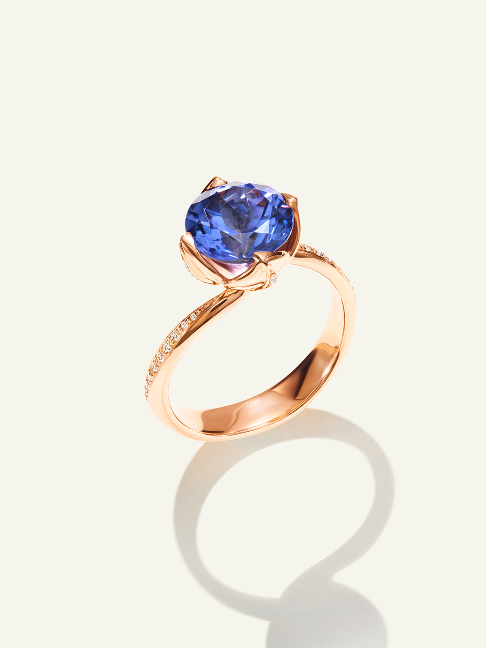R-TUL-Tan3.1-p-rg | TULIP Ring with Tanzanite