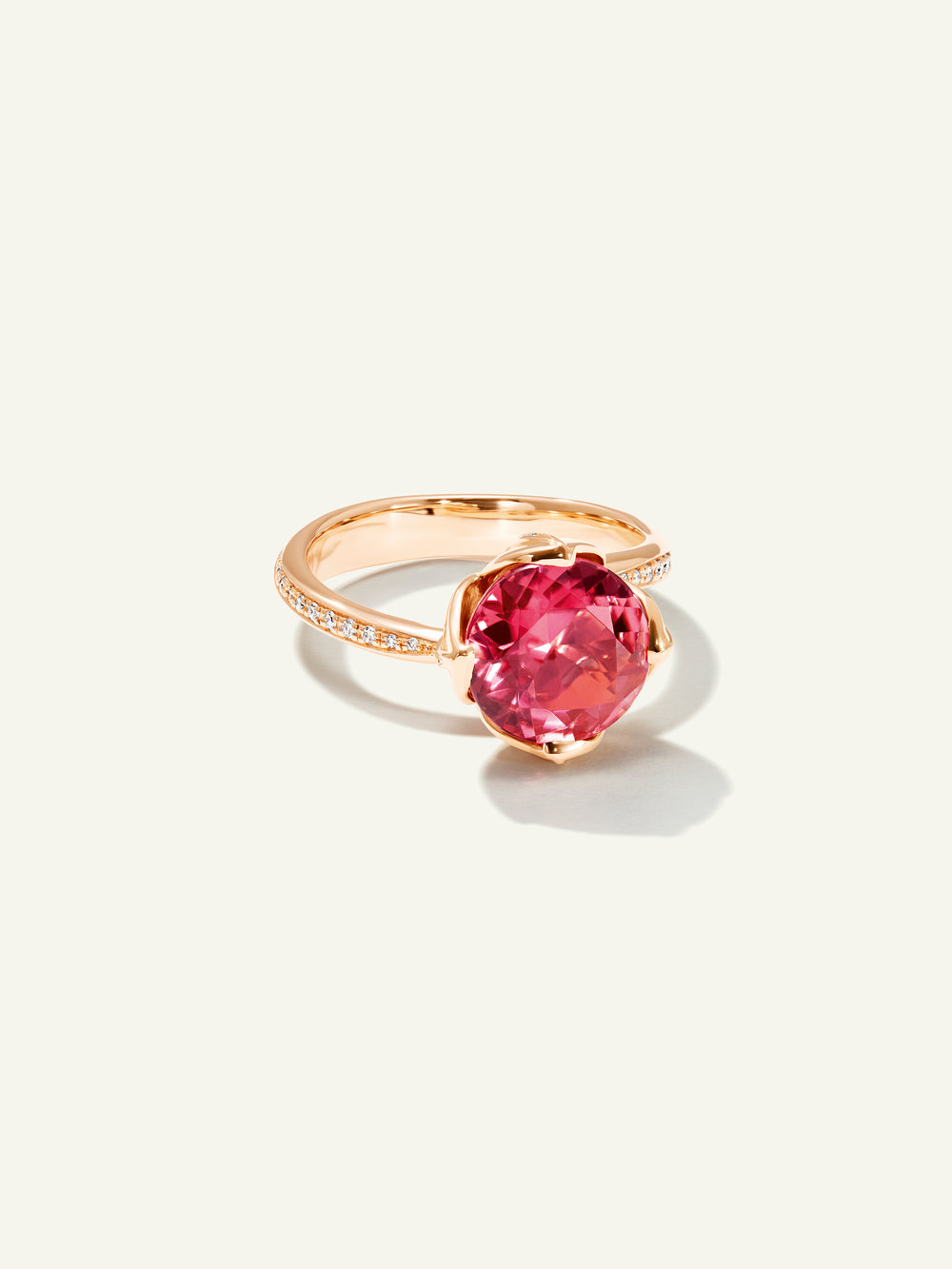R-TUL-TuRo2.7-p-rg | TULIP Ring with Rose Tourmaline