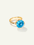 TULIP Ring Large with Swiss Topaz