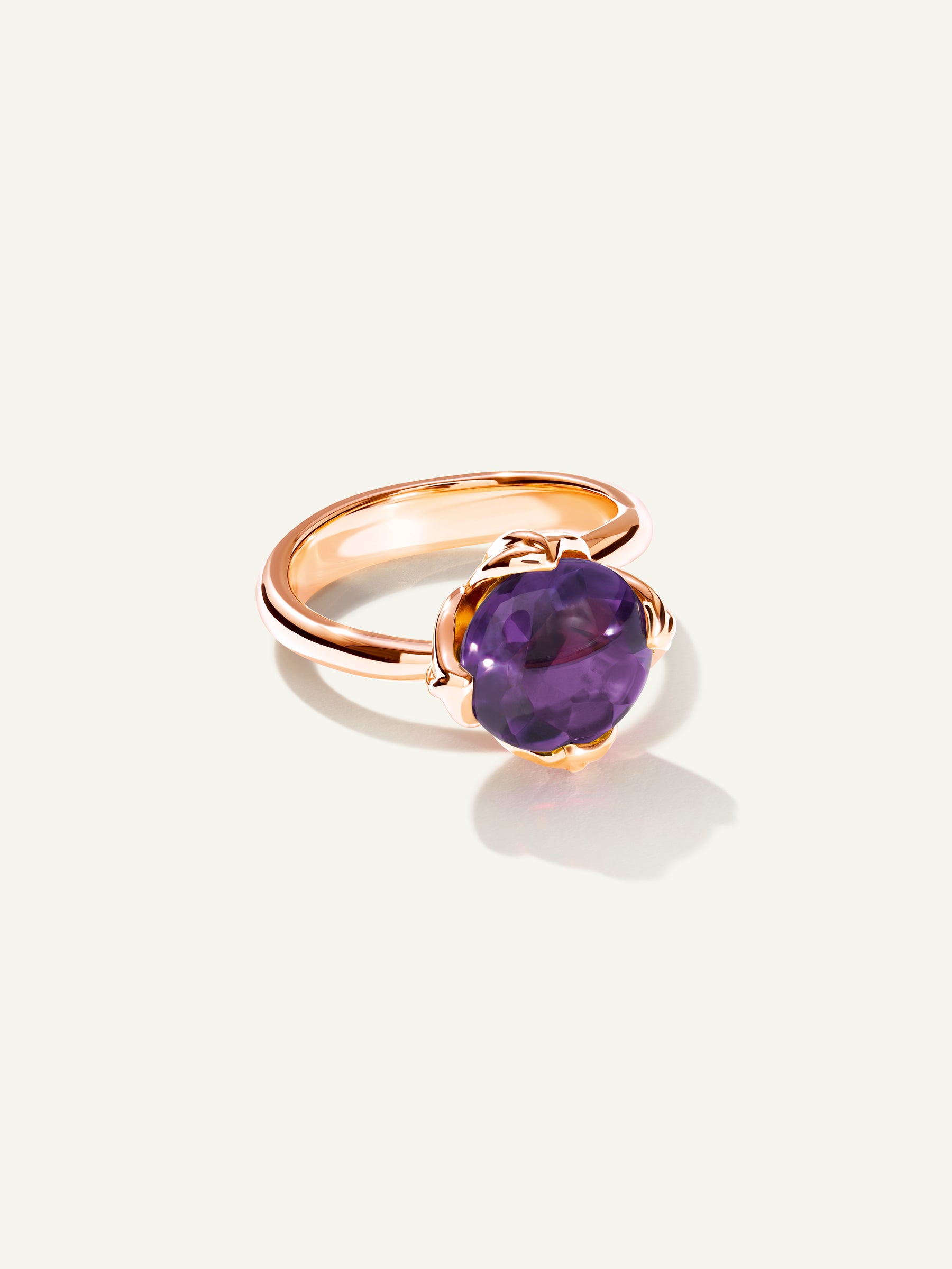 TULIP Small Ring with Amethyst