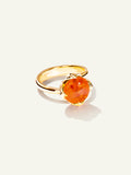 TULIP Small Ring with Mandarin Garnet