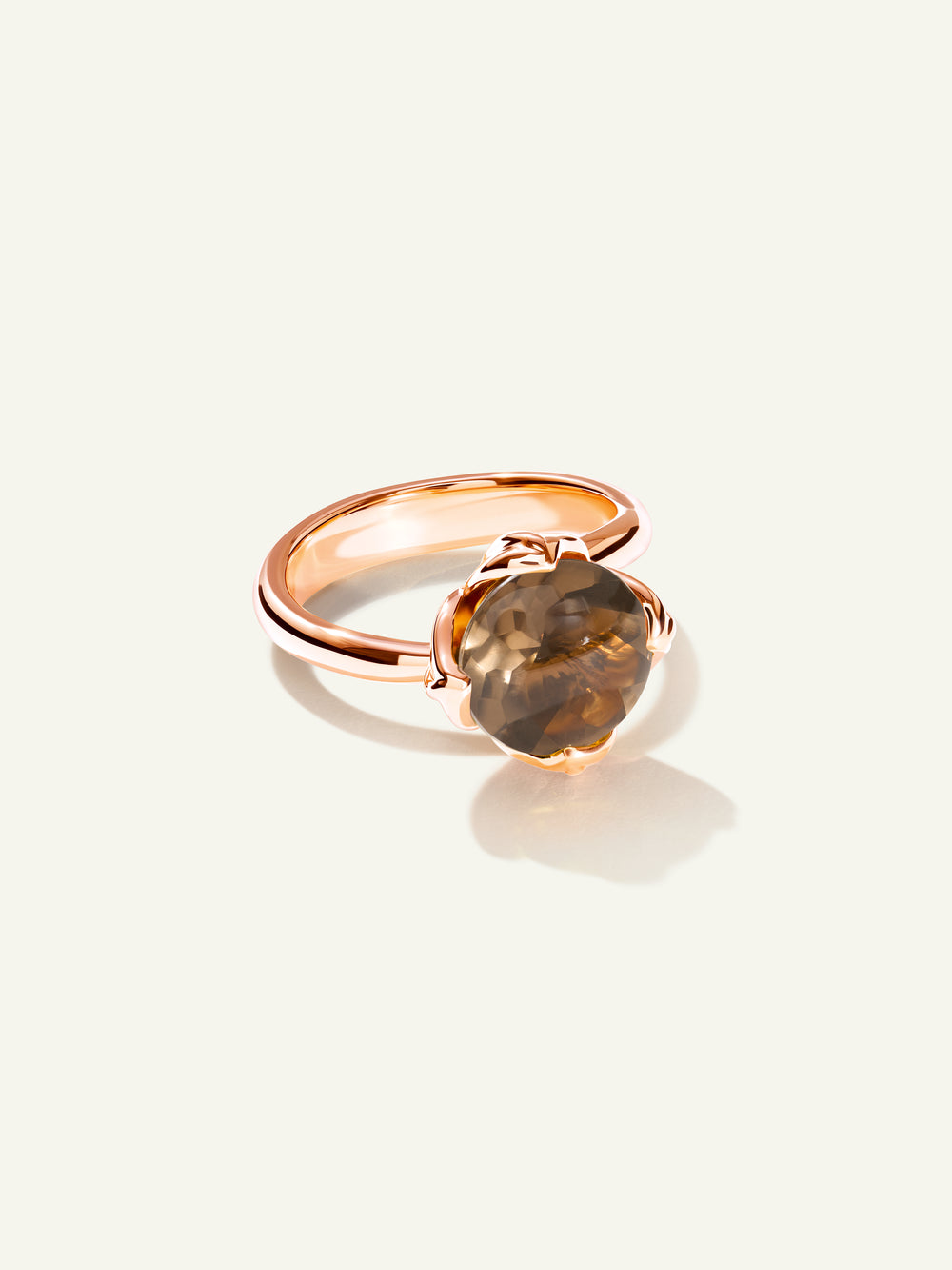 R-TUL-s-SmQu-rg | TULIP Ring Small with Smoky Quartz