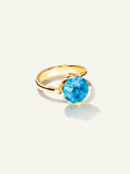 TULIP Ring Small with Swiss Topaz