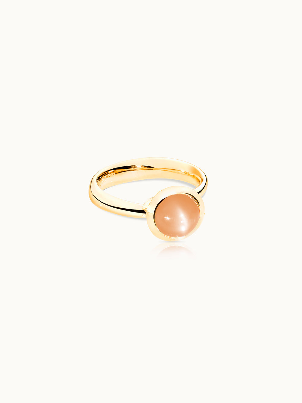 Ring BOUTON small Moonstone orange oranger Mondstein