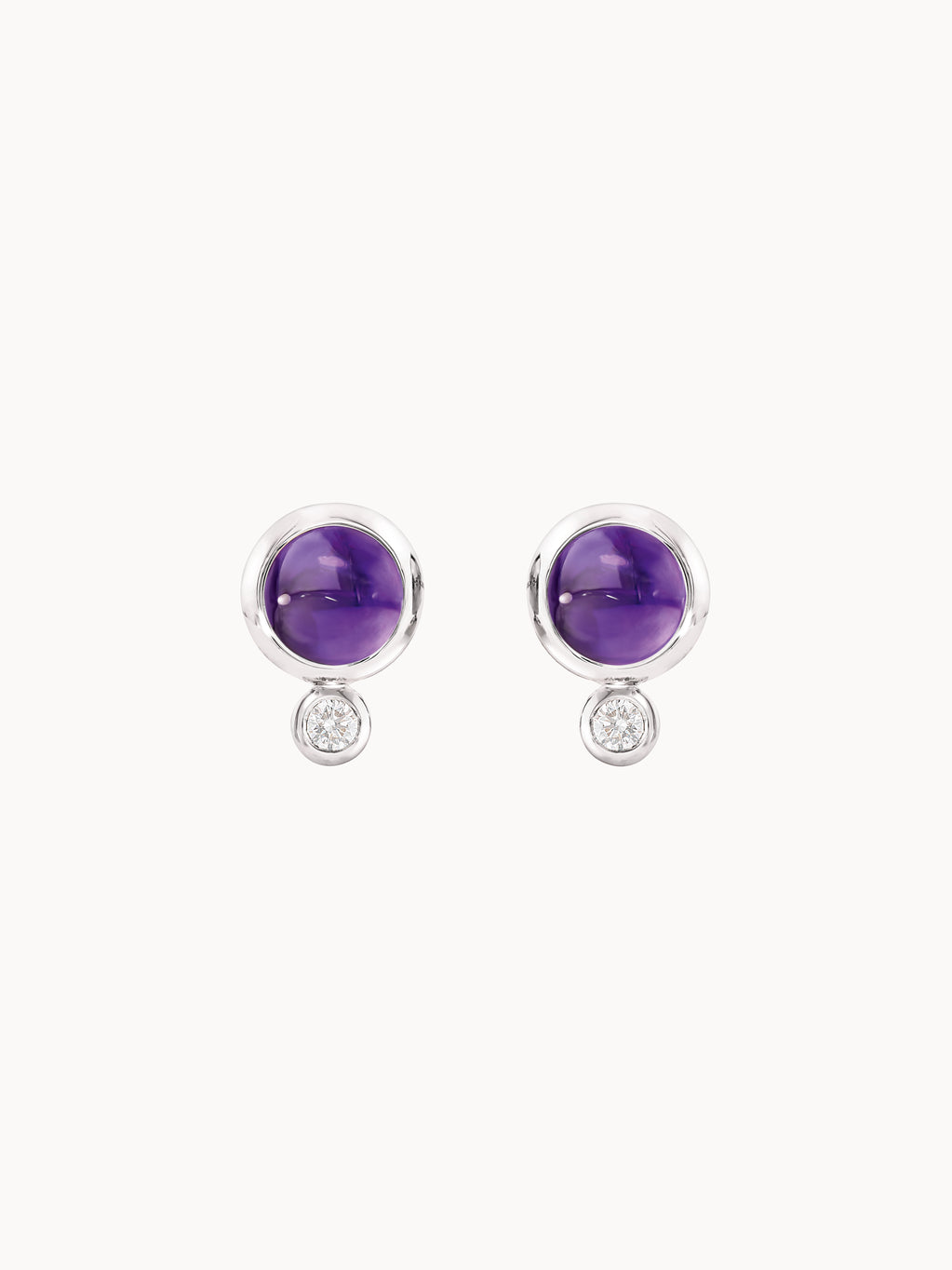 Ohrringe BOUTON Amethyst / Classic